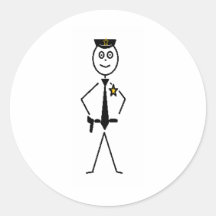 Police Round Sticker