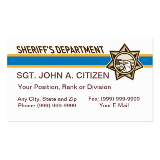 Deputy Sheriff Business Cards Deputy Sheriff Business Card Designs Enforcement Business Cards Templates