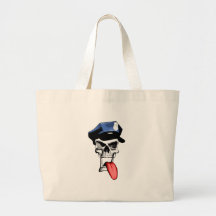 Police Skull Canvas Bags