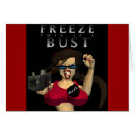 Police Woman FREEZE THIS IS A BUST cards
