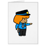 Police Woman Greeting Card