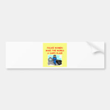 police women bumper sticker
