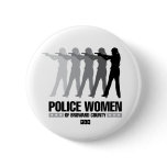 Police Women Silhouette Button