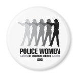 Police Women Silhouette Magnet
