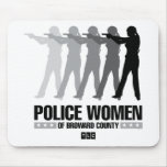 Police Women Silhouette Mousepad