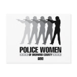 Police Women Silhouette Postcard
