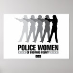 Police Women Silhouette Poster posters