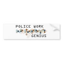 Police Work Genius Bumper Stickers