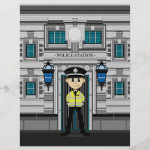 Policeman and Police Station Flyer