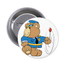 Policeman Cop Bear Pin