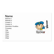 Policeman Occupation Business Card Template