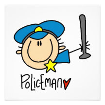 Policeman Occupation Personalized Invites