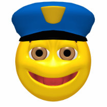 policeman smilie face ornament cut outs