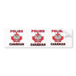 Polish Canadian Eagle Leaf bumper stickers