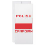 Polish Canadian Poland Flag Rack Card