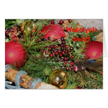 Polish Christmas Card Elegant Decorations
