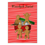 Polish Christmas Greeting Card Gingerbread Men
