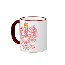 Polish Eagle Outlined In Red Mug
