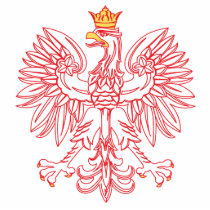 Polish Eagle Outlined In Red Photo Cut Out