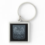 Polish Eagle Shield (blue) keychains