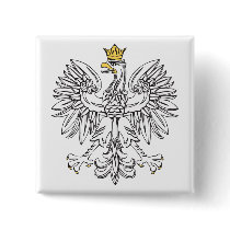 Polish Eagle With Gold Crown Buttons