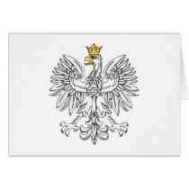 Polish Eagle With Gold Crown Greeting Cards