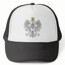 Polish Eagle With Gold Crown Mesh Hat