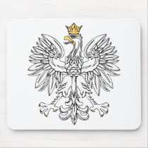 Polish Eagle With Gold Crown Mouse Pads