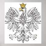 Polish Eagle With Gold Crown posters