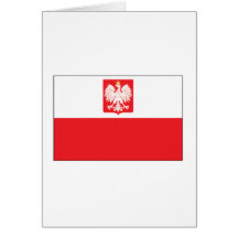 Polish Falcon Flag Greeting Card