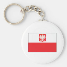 Polish Falcon Flag Keychain