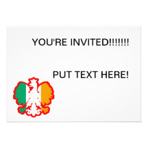 POLISH/IRISH FLAG INVITATION