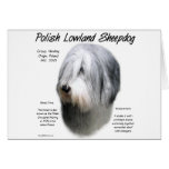 Polish Lowland Sheepdog History Design cards