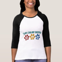POLISH LOWLAND SHEEPDOG Mum Paw Print 1 t-shirts