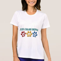 POLISH LOWLAND SHEEPDOG Mum Paw Print 1 t-shirts