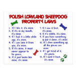 POLISH LOWLAND SHEEPDOG Property Laws 2 Postcard