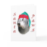 Polish Lowland Sheepdog Santa Paws cards