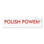 POLISH POWER! BUMPER STICKERS