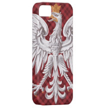 Polish White Eagle Plaid iPhone 5 Case-Mate Barely