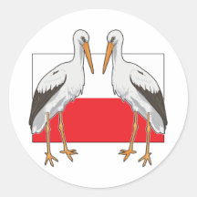 Polish White Stork Sticker