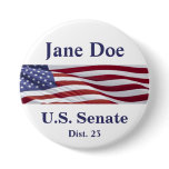 Political Candidate Campaign Button Template