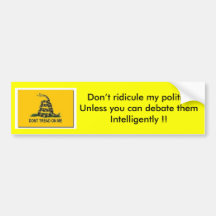 Political debate bumper sticker