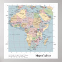Political Map of Modern Day Continent of Africa posters