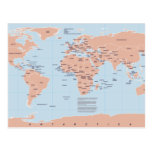 Political Map of the World Post Cards