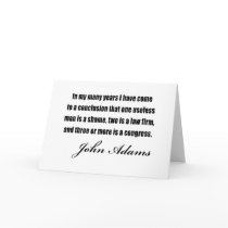 Political quotes by John Adams Cards