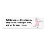 Politicians & Diapers Bumper Sticker bumper stickers