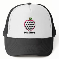 Polka Dot Apple Teacher Hat