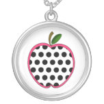 Polka Dot Apple Teacher Necklaces