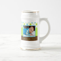 Polka Dot Baby Boy Photo Keepsake Mug