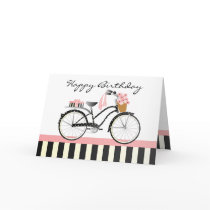 Polka Dot Bicycle Greeting Card